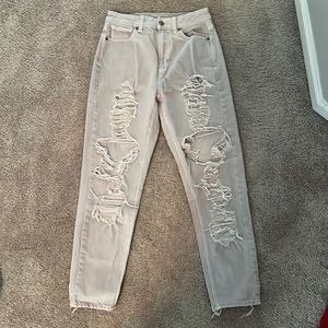 distressed grey jeans